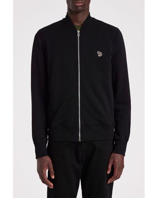 Paul Smith Black Mens Reg Fit Zip Bomber Zebra for men