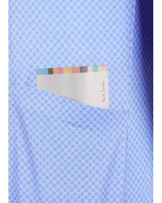 Paul Smith Blue Mini Checkerboard Race Cycling Jersey for men