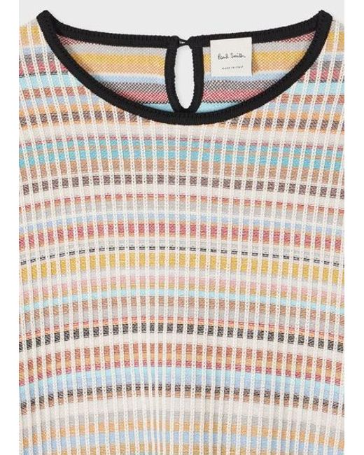 Paul Smith White 'Signature Stripe' Cotton T-Shirt
