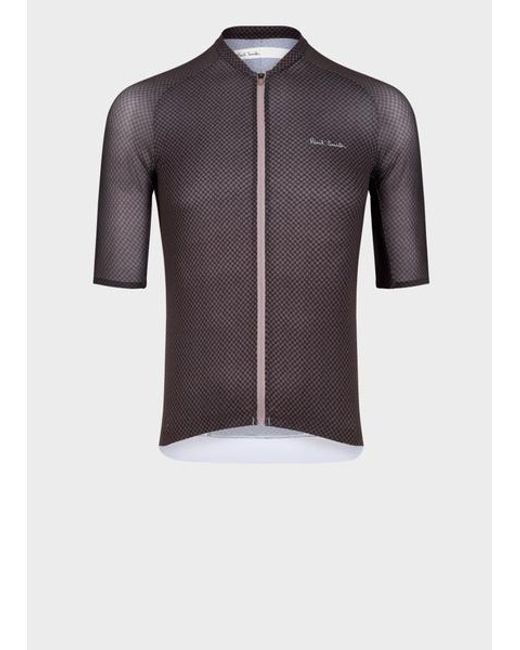 Paul Smith Gray Mini Checkerboard Race Cycling Jersey for men