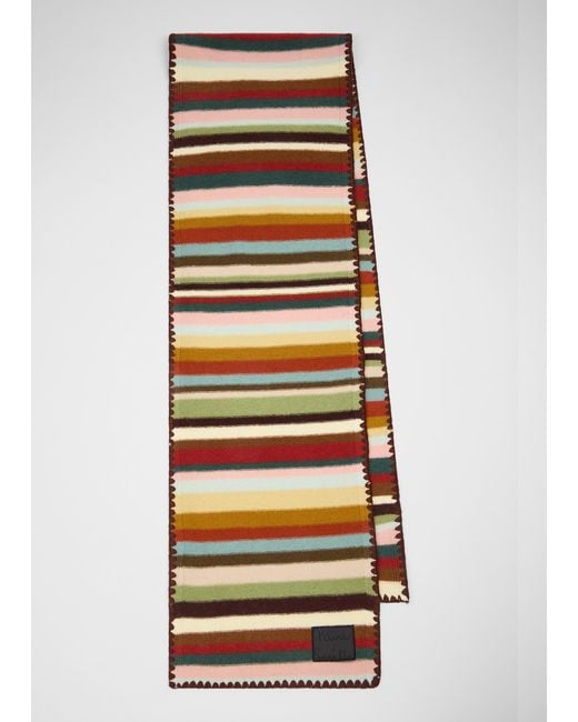 Paul Smith Multicolor Merino Wool 'Signature Stripe' Scarf