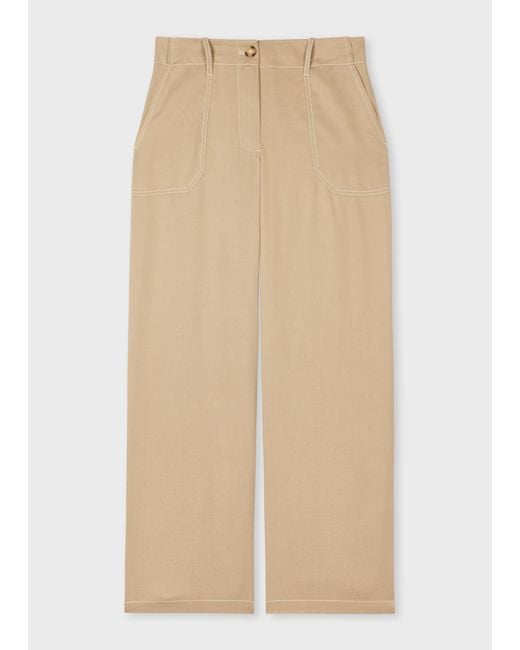 Paul Smith Natural Cropped Trousers