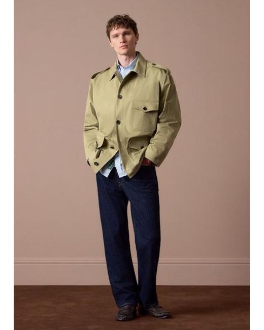 Paul Smith Blue Cotton Herringbone Field Jacket for men