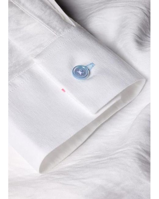 Paul Smith Gray Viscose-Blend 'Placement Daisy' Shirt for men