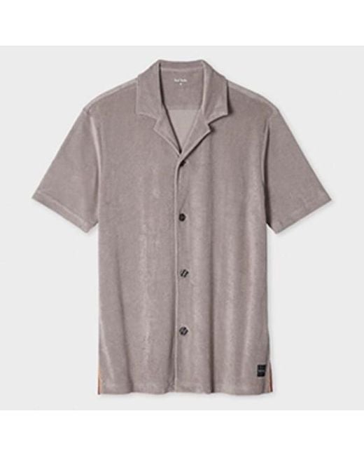 Paul Smith Gray Towelling Lounge Shirt for men