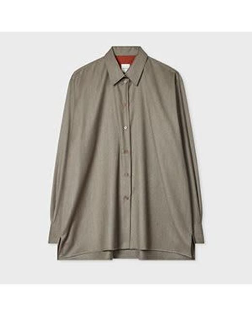 Paul Smith Brown Cashmere-Blend Shirt