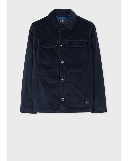 Paul Smith Blue Corduroy Shirt Jacket for men