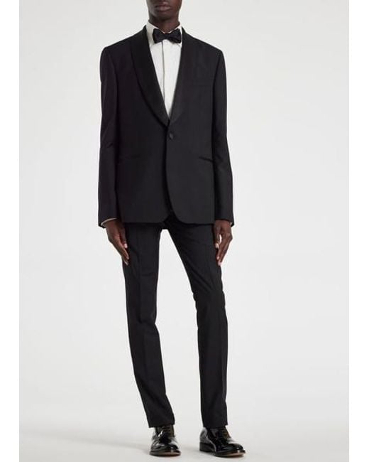 Paul Smith Black Tailored-Fit Wool-Mohair Evening Blazer for men