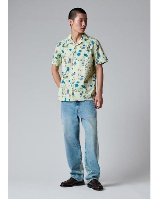 Paul Smith Blue Floral Print Short-Sleeve Shirt for men