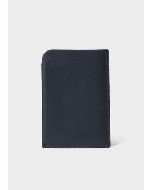 Paul Smith Blue 'Signature Pinstripe' Double Card Holder for men