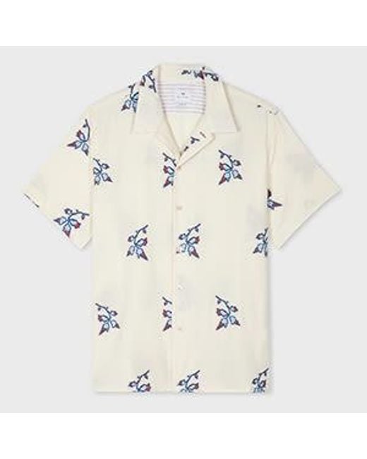 Paul Smith Natural Cotton Ecru 'Yukka' Fil Coupé Shirt for men