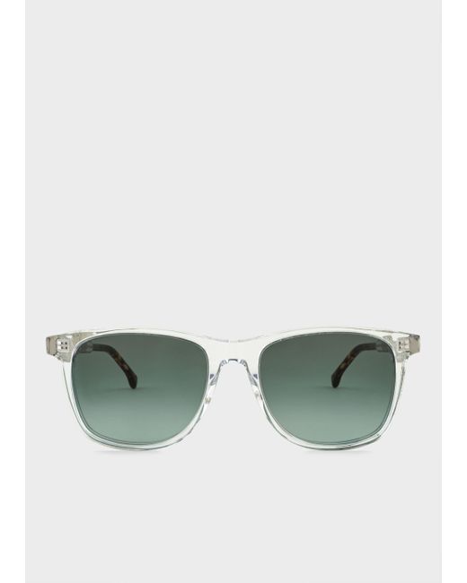 Paul Smith Green Crystal Havana 'gibson' Sunglasses