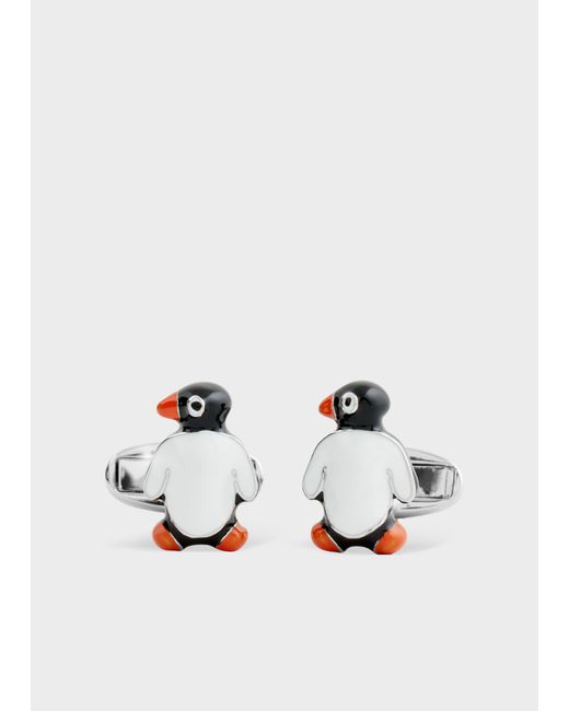 Paul Smith Metallic 'Penguin' Cufflinks for men