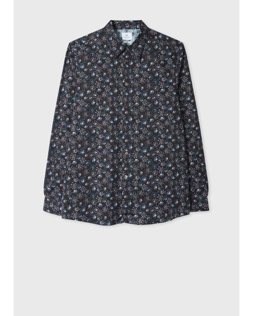 Paul Smith Black 'Ferris Floral' Shirt for men