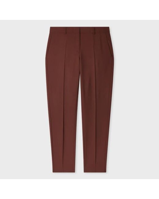 Paul Smith Brown Wool-Hopsack Slim-Fit Trousers