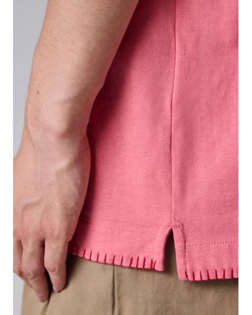 Paul Smith Pink Blanket-Stitch 'Happy' T-Shirt for men