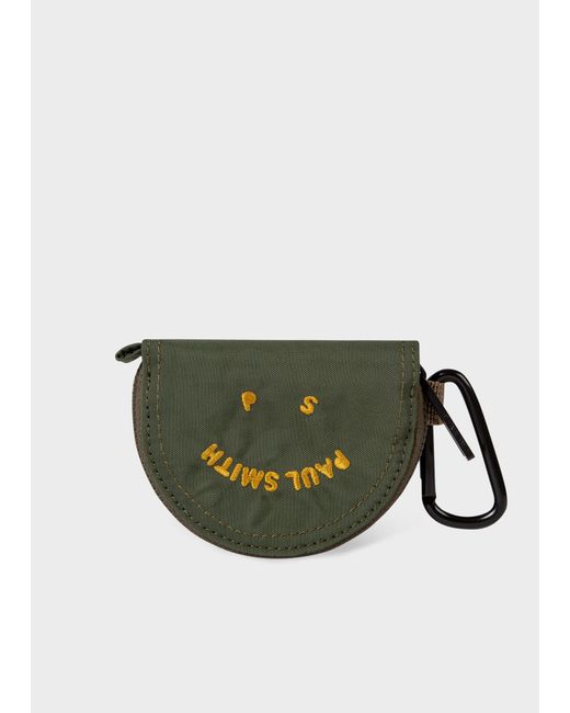 PS by Paul Smith Paul Smith Green Nylon 'happy' Clip Pouch for men