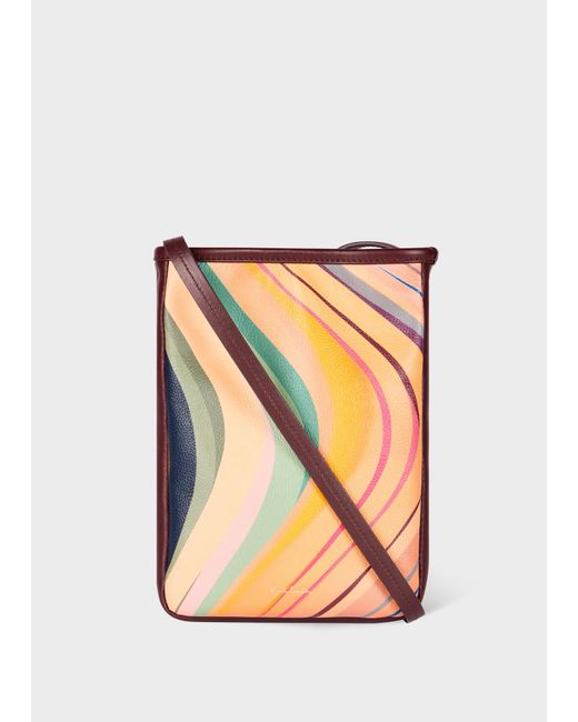 Paul Smith Multicolor 'Dusky Swirl' Leather Pouch Bag