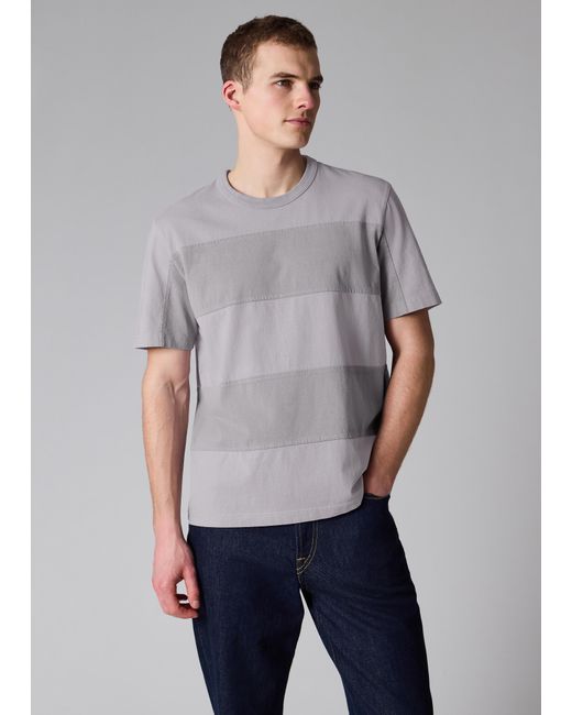 Paul Smith Gray Block Stripe T-Shirt for men