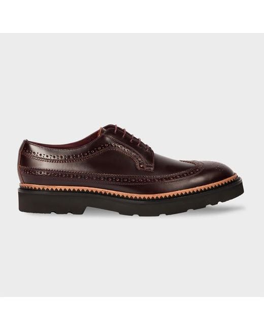 Paul Smith Brown Bordeaux Leather 'Count' Brogues for men