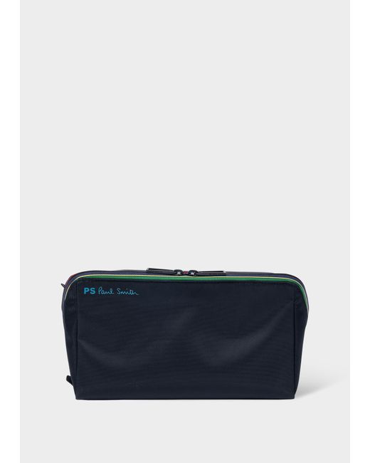 PS by Paul Smith Navy 'sports Stripe' Nylon Wash Bag Blue for men
