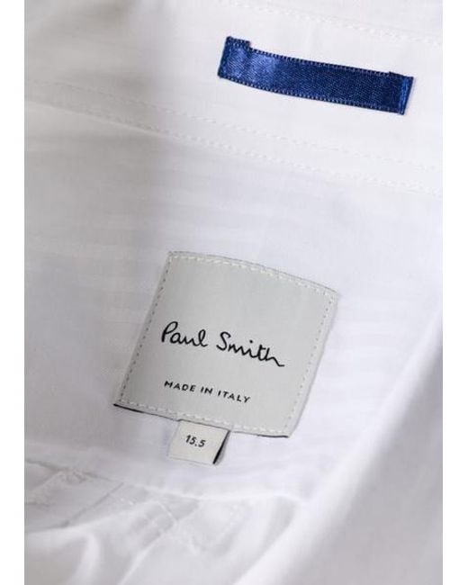 Paul Smith White Twill-Stripe Western Shirt for men