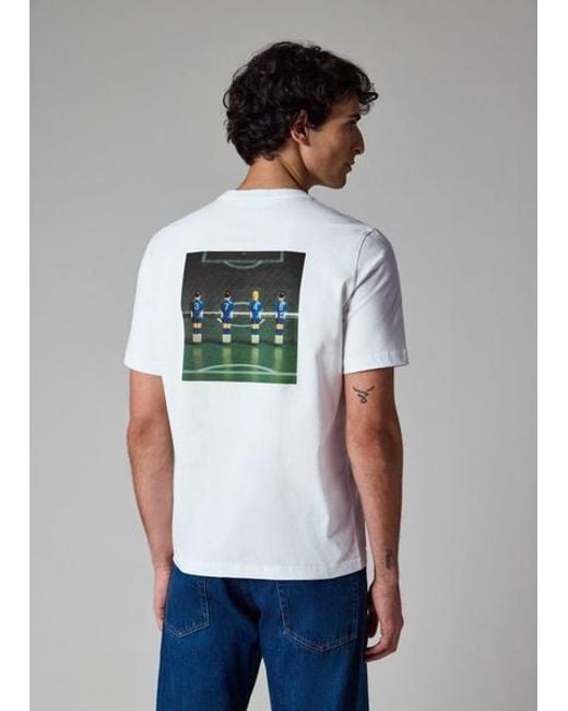Paul Smith White 'Table Football' Print T-Shirt for men