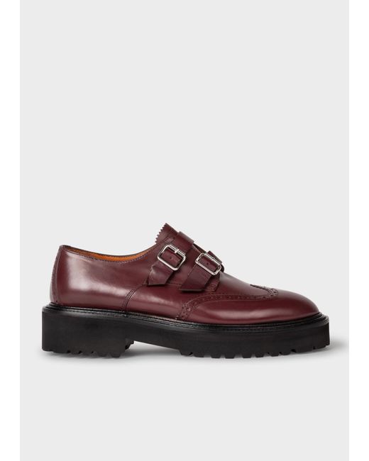 Paul Smith Burgundy Leather 'raelyn' Brogues Red