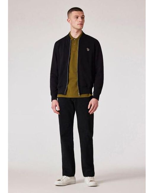 Paul Smith Black Mens Reg Fit Zip Bomber Zebra for men