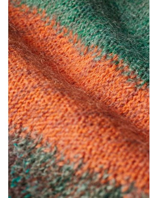Paul Smith Blue 'Glitch Floral' Cotton-Mohair Knitted Vest for men
