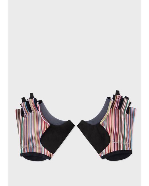 Paul Smith Multicolor 'Signature Stripe' Cycling Gloves for men