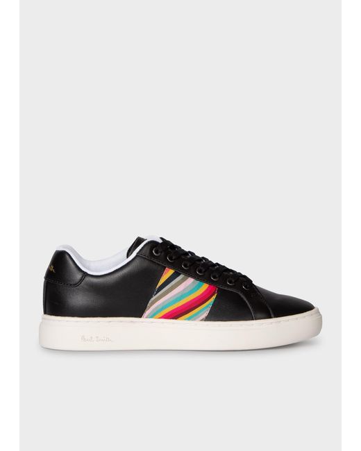Paul Smith Black Lapin Leather Trainers
