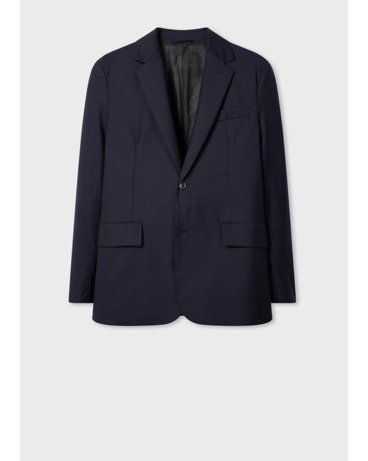 Paul Smith Blue 'Storm System' Technical Wool Blazer for men