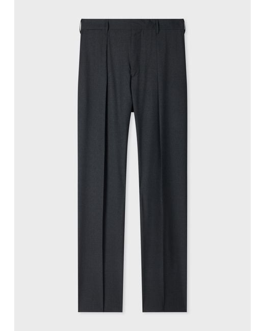 Paul Smith Blue Shadow Check Wool Trousers for men