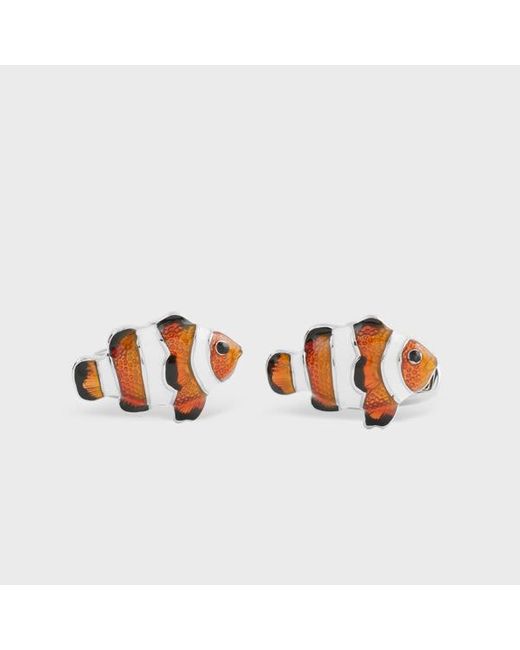 Paul Smith Orange 'Clown Fish' Cufflinks for men