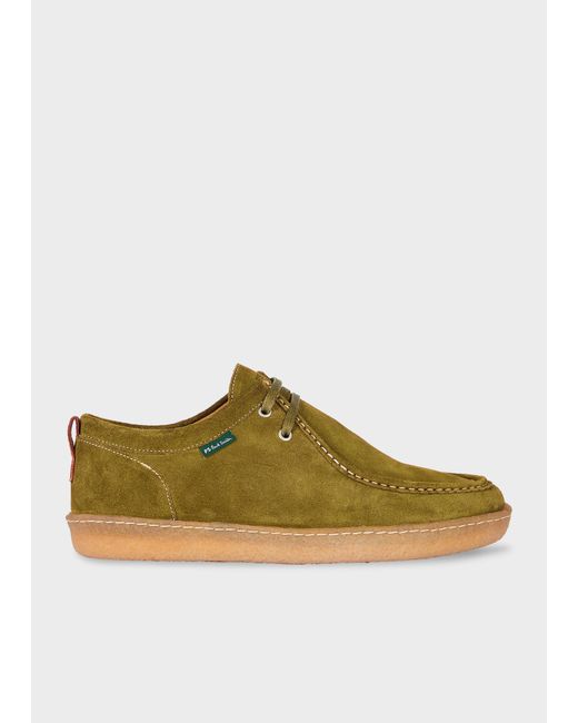 Paul Smith Green Khaki Suede 'Buster' Shoes for men