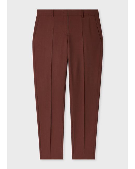 Paul Smith Brown Wool-Hopsack Slim-Fit Trousers