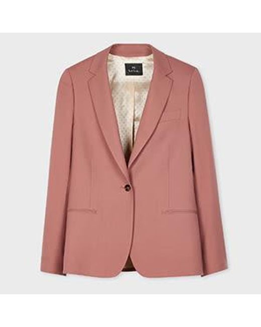 Paul Smith Pink Dusty Rose Wool Blazer