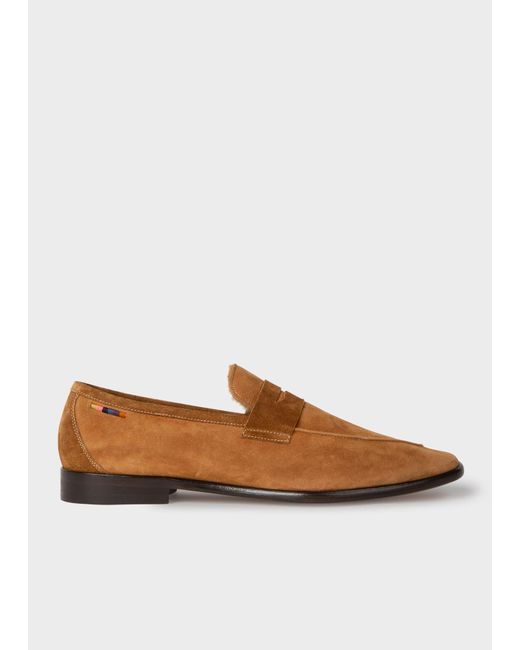 Paul Smith Brown Tan Suede 'livino' Loafers for men