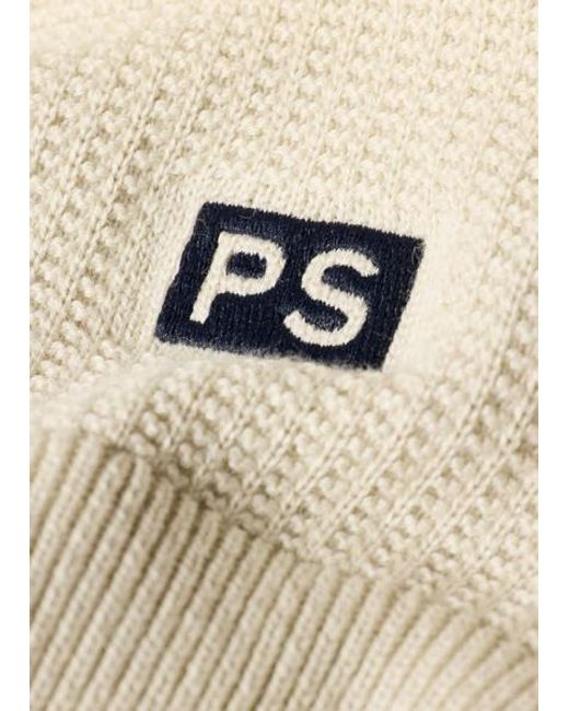 Paul Smith Gray Cream Textured-Cotton Zip Cardigan for men