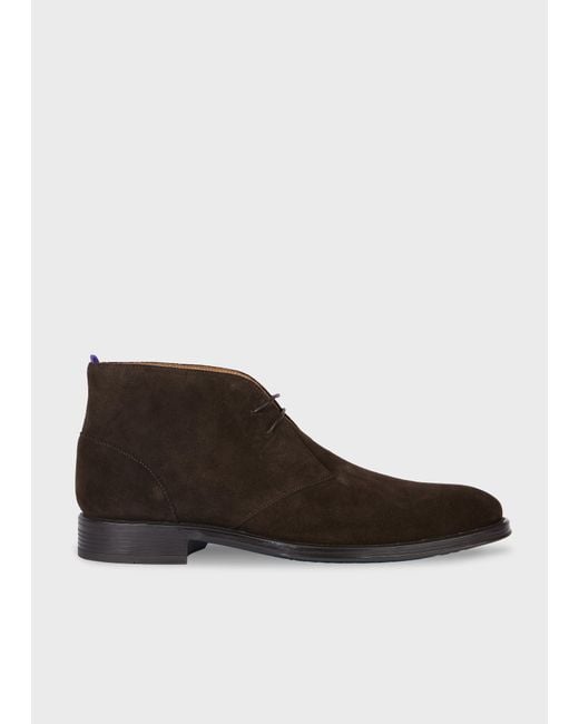 Paul Smith Brown Dark Suede 'Wilbur' Boots for men