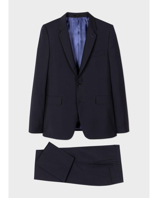 Paul Smith Blue The Kensington - Slim-fit Dark Navy Wool Two-button Suit for men
