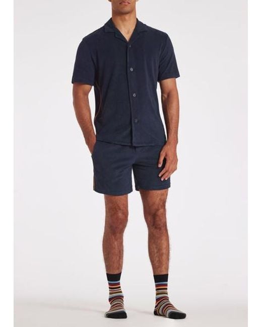 Paul Smith Blue Towelling Lounge Shirt L for men