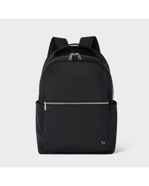 Paul Smith Black Recycled Polyester 'Zebra' Backpack for men