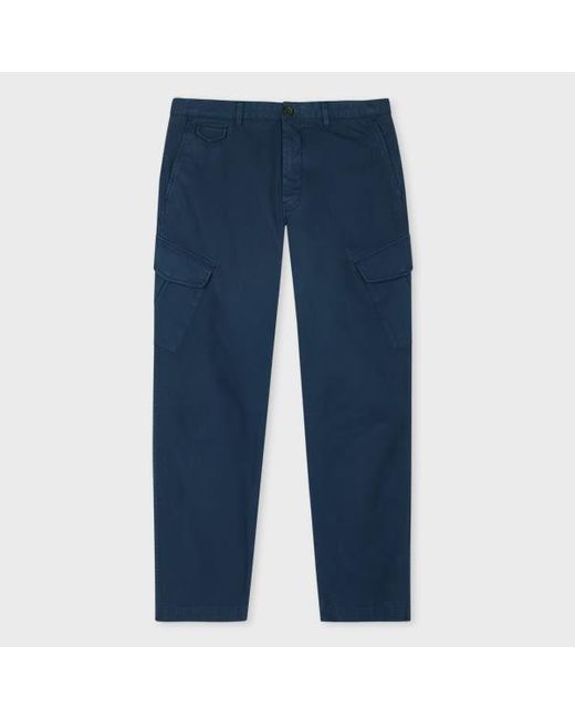 Paul Smith Blue Broad Stripe Zebra Cargo Trousers for men