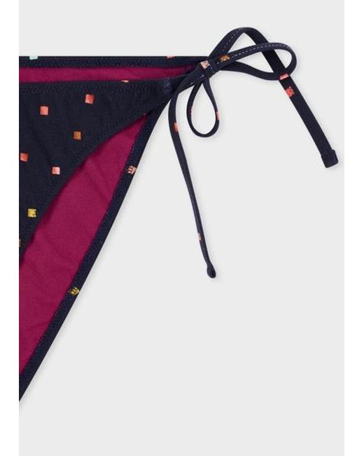 Paul Smith Blue 'Tile Spot' Bikini Bottoms