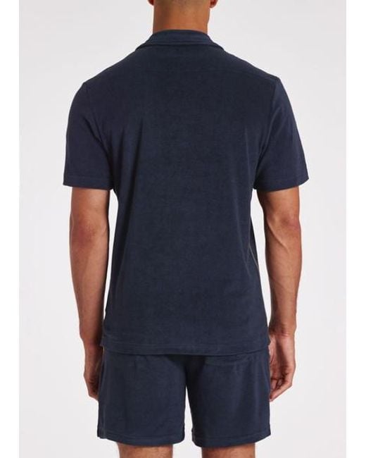 Paul Smith Blue Towelling Lounge Shirt L for men