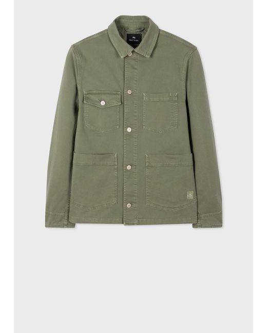 PS by Paul Smith Khaki Green Stretch-cotton Chore Jacket for men