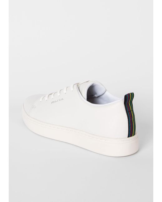 PS by Paul Smith Paul Smith White Leather 'lee' Trainers in Natural for Men  | Lyst UK