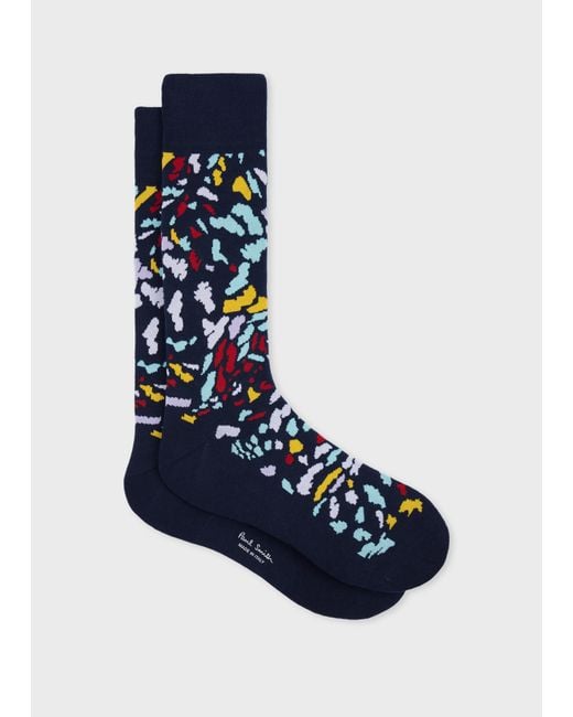 Paul Smith Blue Pattern Socks for men